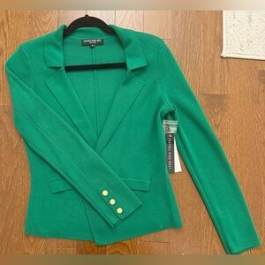 NWT | Central Park West | Tia Blazer | Emerald Green with Gold Buttons